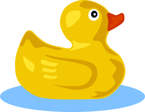 Rubber Duck With Mouth Closed Clip Art